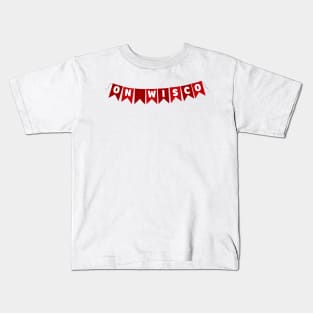 On Wisco Flags Banner Kids T-Shirt